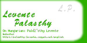levente palasthy business card